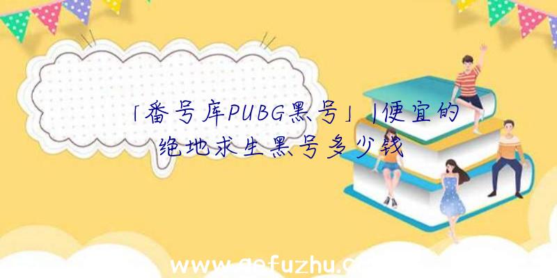 「番号库PUBG黑号」|便宜的绝地求生黑号多少钱